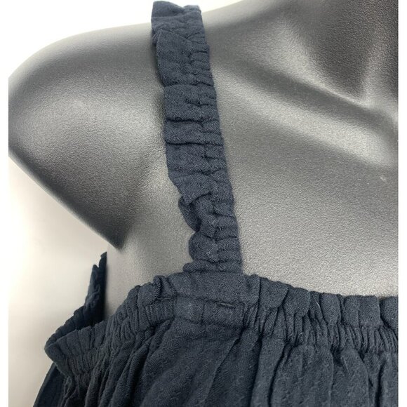 Volcom Women Extra Small Black Flowy Tank Top Ruffle Straps Kabloom Cami New - Picture 5 of 10